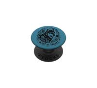Wild at Heart Boho Wolf Nature Moon Floral Vintage Style PopSockets Adhesive PopGrip