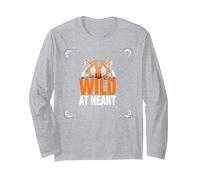 Wild at Heart: Fierce Tiger Spirit for Adventure Seekers Long Sleeve T-Shirt, Adult Unisex, Heather Grey, S