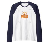 Wild at Heart: Fierce Tiger Spirit for Adventure Seekers Raglan Baseball Tee, Men, Navy/White, XL