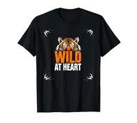 Wild at Heart: Fierce Tiger Spirit for Adventure Seekers T-Shirt, Men, Black, L