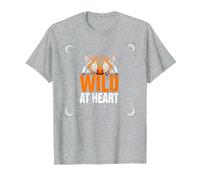 Wild at Heart: Fierce Tiger Spirit for Adventure Seekers T-Shirt, Men, Heather Grey, M