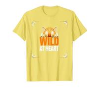 Wild at Heart: Fierce Tiger Spirit for Adventure Seekers T-Shirt, Men, Lemon, XXL
