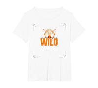 Wild at Heart: Fierce Tiger Spirit for Adventure Seekers T-Shirt, Women's Plus, White, 5X