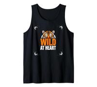 Wild at Heart: Fierce Tiger Spirit for Adventure Seekers Tank Top, Men, Black, XXL