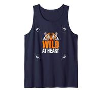 Wild at Heart: Fierce Tiger Spirit for Adventure Seekers Tank Top, Men, Navy, XXL
