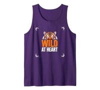 Wild at Heart: Fierce Tiger Spirit for Adventure Seekers Tank Top, Men, Purple, XXL