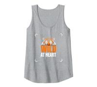 Wild at Heart: Fierce Tiger Spirit for Adventure Seekers Tank Top, Women, Heather Grey, S