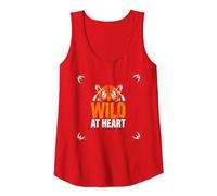 Wild at Heart: Fierce Tiger Spirit for Adventure Seekers Tank Top, Women, Red, XXL