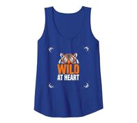 Wild at Heart: Fierce Tiger Spirit for Adventure Seekers Tank Top, Women, Royal Blue, XXL