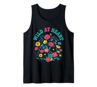 Wild At Heart Flower Meadow 70s Vector Cheerful Tank Top