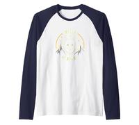 Wild at Heart: Wolf Spirit Mountain Adventure Raglan Baseball Tee, Men, Navy/White, XL