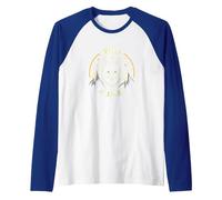 Wild at Heart: Wolf Spirit Mountain Adventure Raglan Baseball Tee, Men, Royal Blue/White, XXL