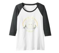 Wild at Heart: Wolf Spirit Mountain Adventure Raglan Baseball Tee, Women, Dark Heather/White, XL