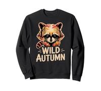 Wild Autumn Raccoon Forest Scene Fall Sweatshirt