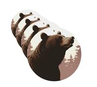 Wild Bear Car Air Fresheners Cards Set of 4 Pieces Personalized Car Fresheners Gifts for Men Women Auto Aromatherapy Tablets Hanging Scented Cards for Wardrobe Bathroom