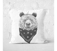 Wild Bear Cushion Square Cushion - 50x50cm - Soft Touch