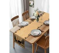 Wild Bear Pine Tree Table Runner 90 Inches Long, Rustic Bear Paw Vintage Washable Table Runners Heat-Insulation Kitchen Dining Table Decorations for Home Party Decor 13x90in
