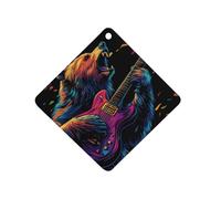 Wild Bear Playing Guitar Air Freshener Hanging Car Incense Chip Diffuser Scented Decor for Car Home