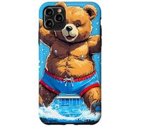 Wild Bear Summer Vintage Pool Case for iPhone 11 Pro Max