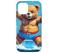 Wild Bear Summer Vintage Pool Case for iPhone 12/12 Pro