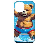 Wild Bear Summer Vintage Pool Case for iPhone 12 mini