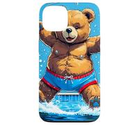 Wild Bear Summer Vintage Pool Case for iPhone 13