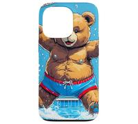 Wild Bear Summer Vintage Pool Case for iPhone 13 Pro