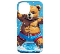 Wild Bear Summer Vintage Pool Case for iPhone 14