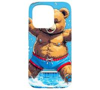 Wild Bear Summer Vintage Pool Case for iPhone 15 Pro