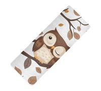Wild Beige Owl Cute printed travel yoga mat for exercise, natural rubber non slip, with carrying bag tapete para ejercicio 71x26 inches