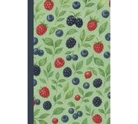 Wild Berries Grid Notebook: Journal with Watercolor Blueberries, Raspberries, Blackberries and bilberries Floral botanical Cover