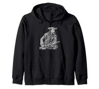 Wild Bill Hickok vintage illustration Zip Hoodie