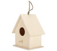 Wild Bird Birdhouse Innovative Wooden Birdhouse Safe Small DIY Wooden Small Birdhouse (Large size with hemp rope No. 6)