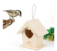 Wild Bird Feeder House Bird House Box Wooden Dox Box Other (Khaki, One Size)