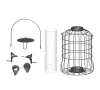 Wild Bird Feeders | Weather Resistant 4 Ports Large Capacity - Squirrel-Proof and Anti-Rust to Attract Hummingbird Tits Garden Patio Porch Balcony