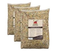 Wild Bird Food Seed Feed Mix with Suet Pellets For Small Garden Birds 5kg - SeedzBox - Deluxe Grains & Nuts, Natural Food for Wrens Robins & Finches - Maize Fats & Fibres (Pack of 3)