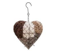 Wild Bird Nesting Material Holder, 18x20cm Handmade Fiber Bird Nesting Heart, Heart Shape Hummingbird Nestings, Dual-Season Outdoor Birds Shelter, Nester Houses For Wild Birds Home Garden Yard