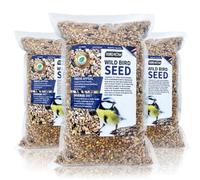 Wild Bird Seed - UKGROW Premium Blend for Garden Birds | Eco-Friendly, Nutrient-Rich Mix | Available in 1L, 2L, 3L, 4L, 5L, 10L, 20L Sizes (3 Litre)