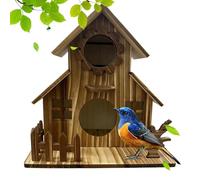 Wild Bird Wooden Outdoor - Sturdy as a Safe Nesting Place for Garden Animals Weatherproof for Balcony, Patio, Garden, Tits