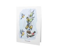 Wild Birds Humour Cartoon A5 Funny Blank Greeting Card by Armand Foster