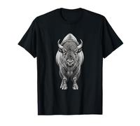 Wild Bison Lover Prairie Wildlife Nature Art T-Shirt