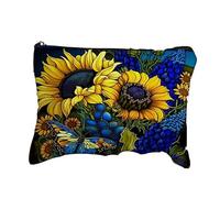 Wild Bloom Makeup Bag, Floral Makeup Bag, Wild Bloom Zipper Travel Cosmetic Bag, Summer Wildflower Style, Flower Themed Gifts (Twilight Garden)