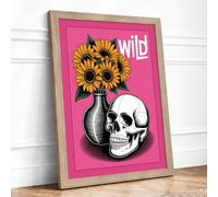 Wild Bloom Memento Eclectic Framed Wall Art Print A1 (84.1×59.4cm) Oak,