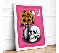 Wild Bloom Memento Eclectic Framed Wall Art Print A1 (84.1×59.4cm) White,