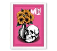 Wild Bloom Memento Eclectic Framed Wall Art Print A1 (84.1×59.4cm) White, Wall Decor for Living Room, Bedroom, Office & Home, Ready to Hang, Art Gift