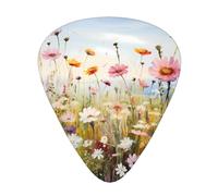 Wild blooming meadow flowers Guitar paddles, bass guitar, electric guitar or Hawaii four strings (12 packs, thin, medium, heavy)
