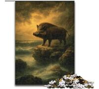 Wild Boar 1000 Piece Jigsaw Puzzle for Adults And Teenagers, for Age 14 Years And over Stress Relief Christmas Game Presents for Women (50x75cm)