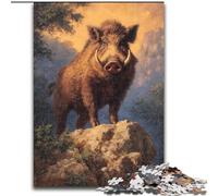 Wild Boar 1000 Piece Jigsaw Puzzles for Teenagers, Challenging Game for Is Ideal As A Gift for The Whole Family (26x38cm)