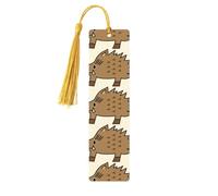 Wild Boar Animation Print 5pcs Wooden Bookmark for Men Women, Bookmarks with Tassel, Bookmarks Gifts for Book Lovers