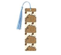 Wild Boar Animation Print 5pcs Wooden Bookmark for Men Women, Bookmarks with Tassel, Bookmarks Gifts for Book Lovers
